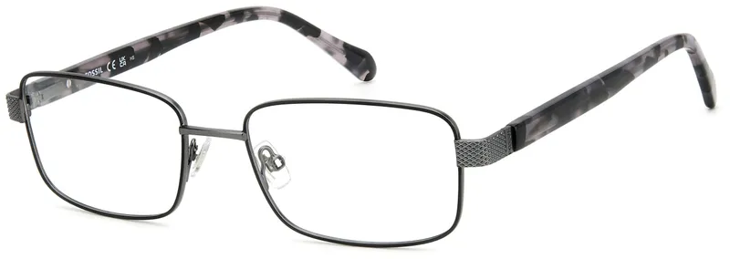 Fossil 7168 Eyeglasses Matte Black Dark Ruthenium